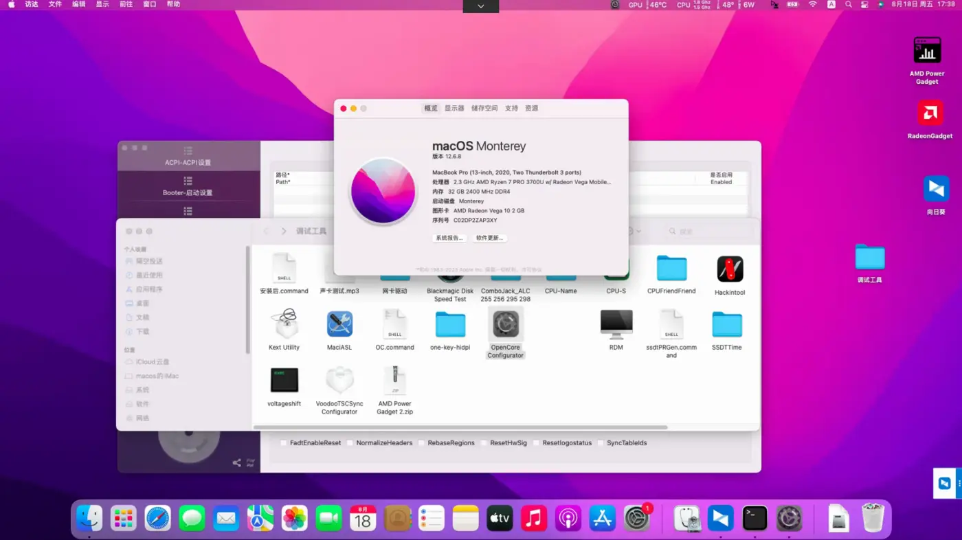 HP EliteBook 745 G6 AMD Ryzen 7 PRO 3700U黑苹果安装EFI OC 0.9.3 Monterey 12.6.8 HP EliteBook 745 G6 AMD Ryzen 7 PRO 3700U黑苹果安装EFI OC 0.9.3 Monterey 12.6.8