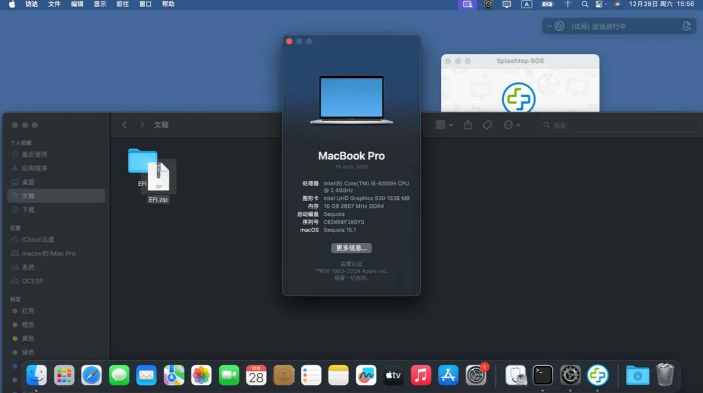 Dell G3 3590(i5-9300H)黑苹果安装EFI OC 1.0.3 Sequoia 15.1 Dell G3 3590(i5-9300H)黑苹果安装EFI OC 1.0.3 Sequoia 15.1