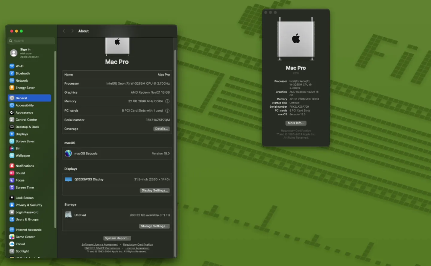 W-3265M - Asus Pro WS C621-64L Sage - RX6950XT黑苹果安装EFI OC 1.0.3 Sequoia 15 W-3265M - Asus Pro WS C621-64L Sage - RX6950XT黑苹果安装EFI OC 1.0.3 Sequoia 15