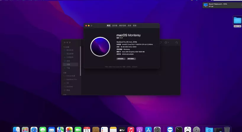 戴尔G15 5510 i7-10870H笔记本黑苹果安装EFI OC 7.9 Monterey 12.4 戴尔G15 5510 i7-10870H笔记本黑苹果安装EFI OC 7.9 Monterey 12.4