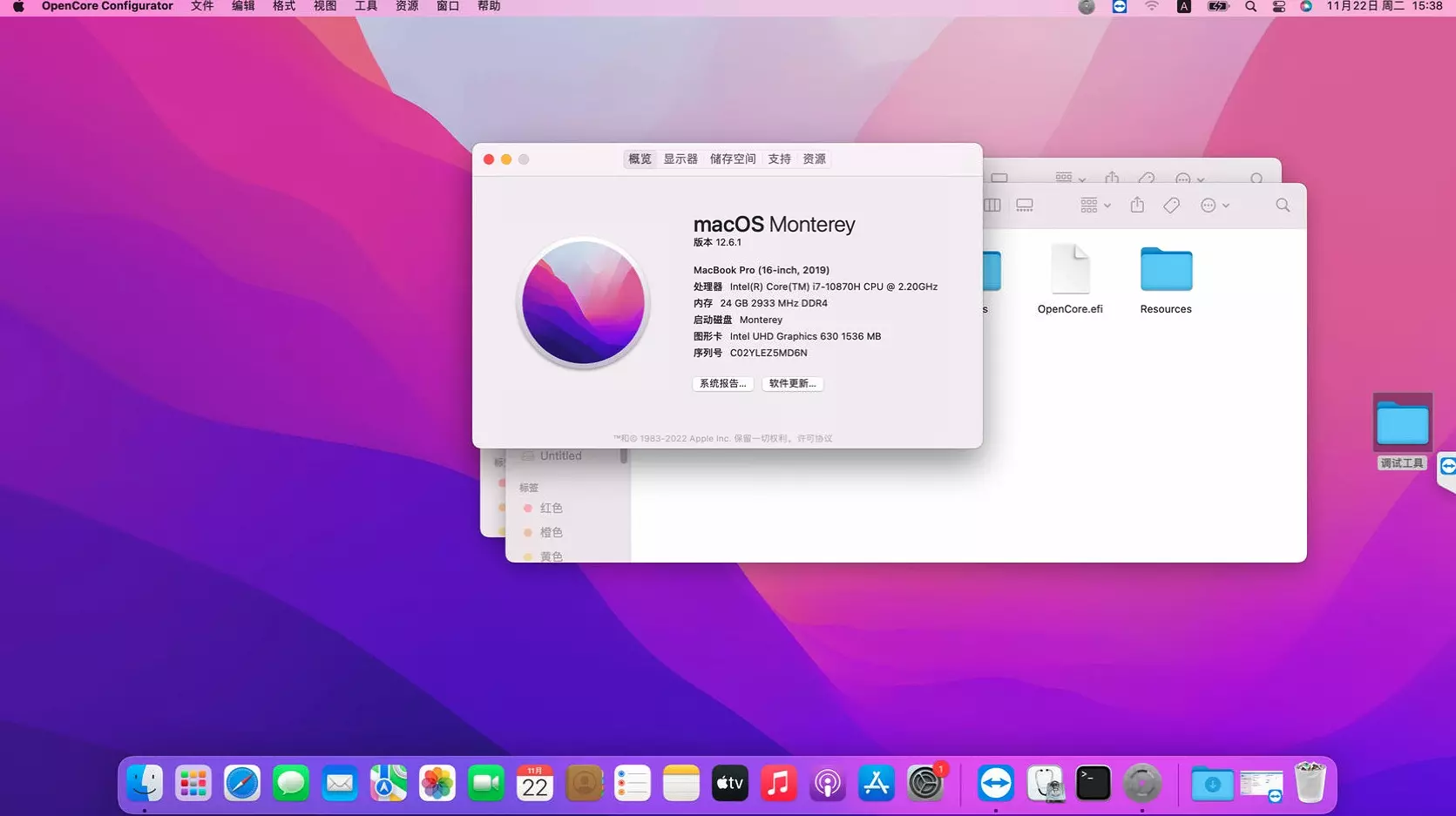 THUNDEROBOT P1 i7-10875H(240Hz)黑苹果安装EFI OC 0.8.6 MONTEREY 12.6.1 THUNDEROBOT P1 i7-10875H(240Hz)黑苹果安装EFI OC 0.8.6 MONTEREY 12.6.1