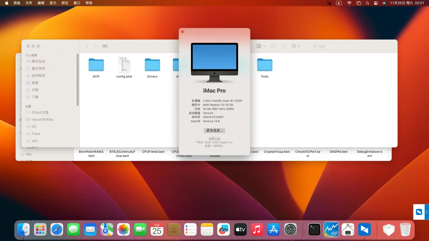 HP Z2 Tower G5 Workstation(至强W-1250P es版)黑苹果安装EFI OC 0.9.6 Ventura 13.6 HP Z2 Tower G5 Workstation(至强W-1250P es版)黑苹果安装EFI OC 0.9.6 Ventura 13.6