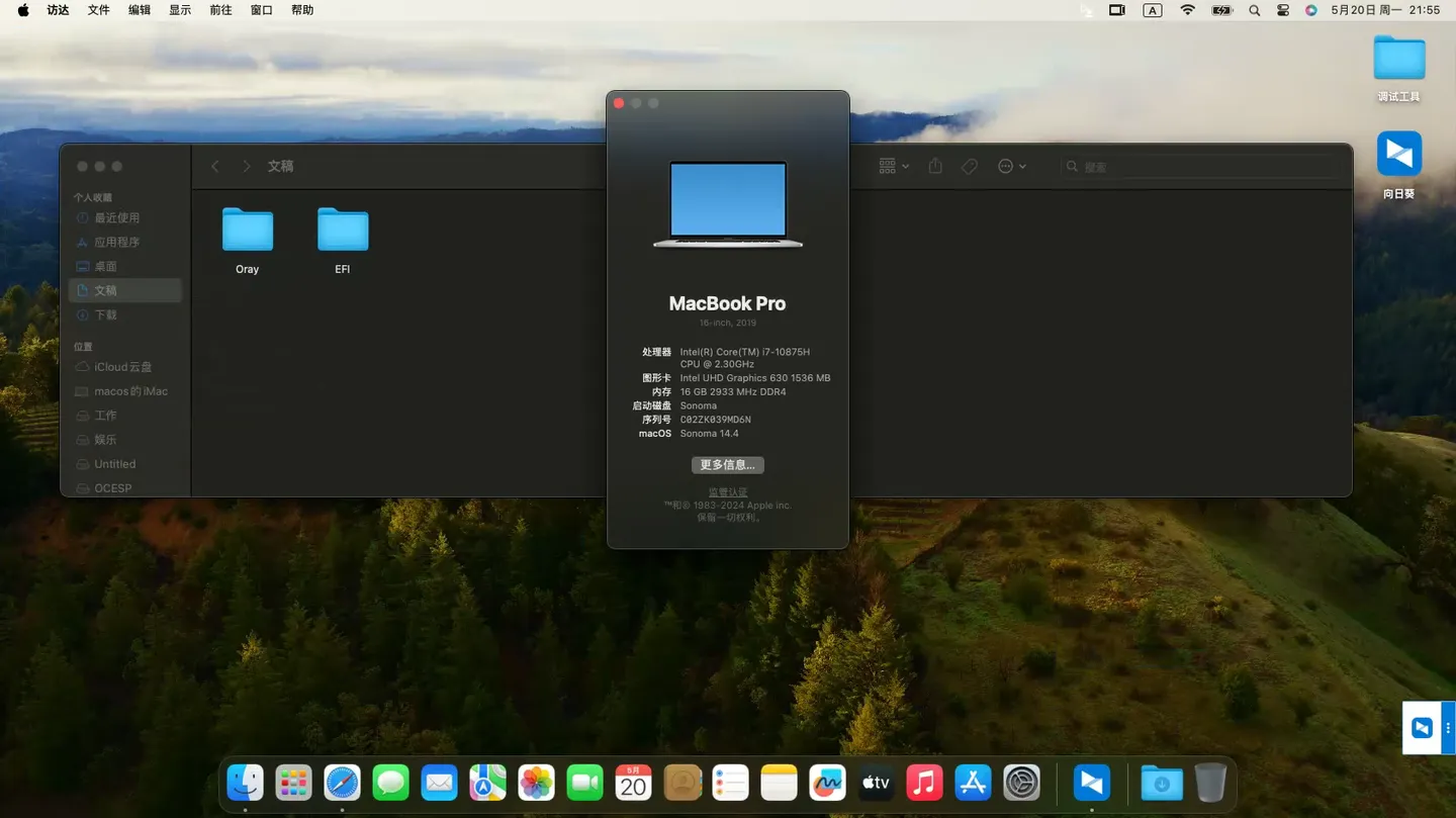 技嘉 AORUS 15G WB i7-10875H黑苹果安装EFI OC 0.9.9 Sonoma 14.4 技嘉 AORUS 15G WB i7-10875H黑苹果安装EFI OC 0.9.9 Sonoma 14.4