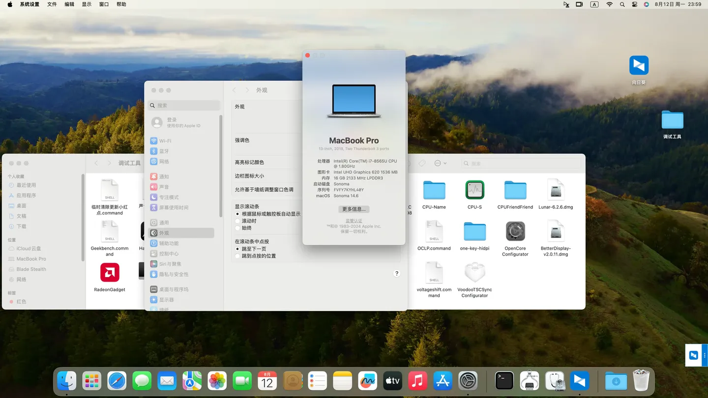 Razer Blade Stealth 2019 4K (i7-8565U)黑苹果安装EFI OC 1.0.0 Sonoma 14.6 Razer Blade Stealth 2019 4K (i7-8565U)黑苹果安装EFI OC 1.0.0 Sonoma 14.6