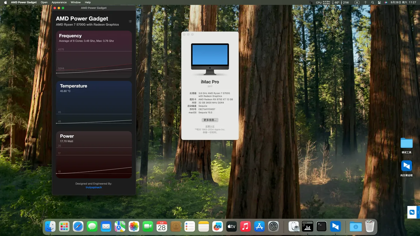 AMD Ryzen 7 5700G - MSI MAG B550M Mortar - RX 6750 XT黑苹果安装EFI OC 1.0.1 Sequoia 15.0 AMD Ryzen 7 5700G - MSI MAG B550M Mortar - RX 6750 XT黑苹果安装EFI OC 1.0.1 Sequoia 15.0